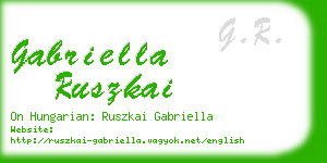 gabriella ruszkai business card